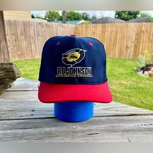 Company Logo Hat Navy and Red RD Johnson SnapBack Cap